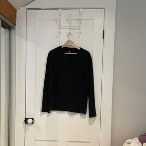 George Black Regular Fit waffle top